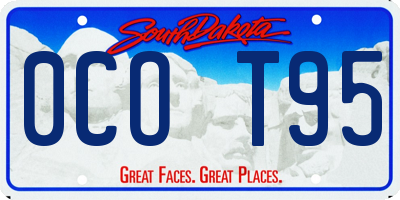 SD license plate 0COT95