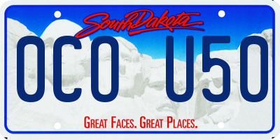 SD license plate 0COU50