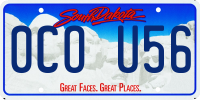 SD license plate 0COU56