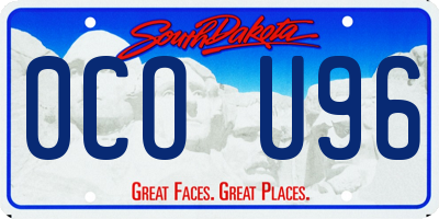 SD license plate 0COU96