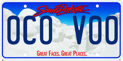 SD license plate 0COV00