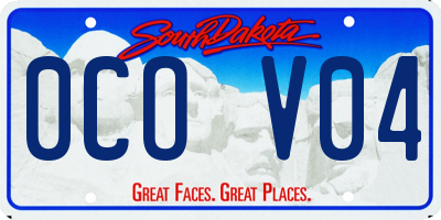 SD license plate 0COV04