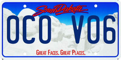 SD license plate 0COV06