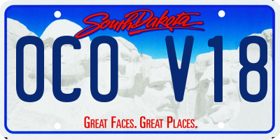 SD license plate 0COV18