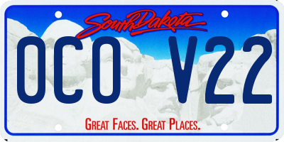 SD license plate 0COV22