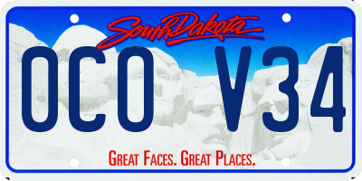 SD license plate 0COV34