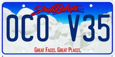 SD license plate 0COV35
