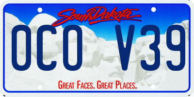 SD license plate 0COV39