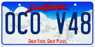 SD license plate 0COV48