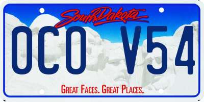 SD license plate 0COV54
