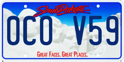 SD license plate 0COV59