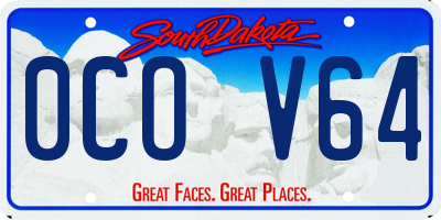 SD license plate 0COV64