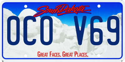 SD license plate 0COV69