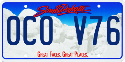 SD license plate 0COV76