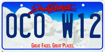SD license plate 0COW12