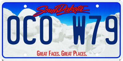SD license plate 0COW79