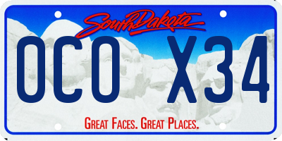 SD license plate 0COX34