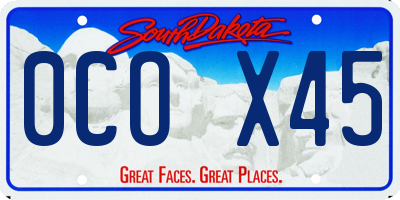 SD license plate 0COX45