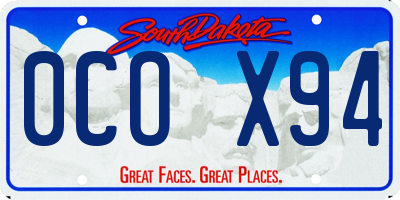 SD license plate 0COX94