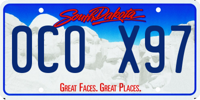 SD license plate 0COX97