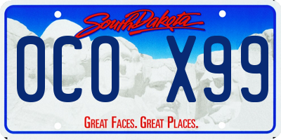 SD license plate 0COX99