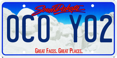 SD license plate 0COY02