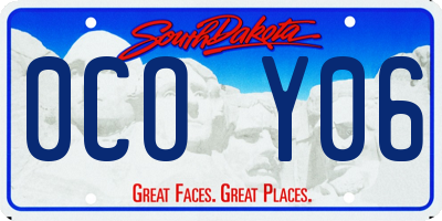 SD license plate 0COY06