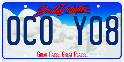 SD license plate 0COY08