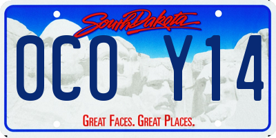 SD license plate 0COY14