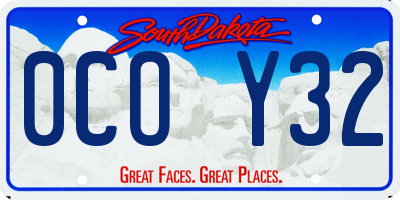 SD license plate 0COY32