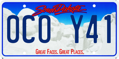 SD license plate 0COY41