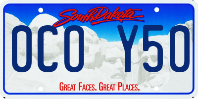 SD license plate 0COY50