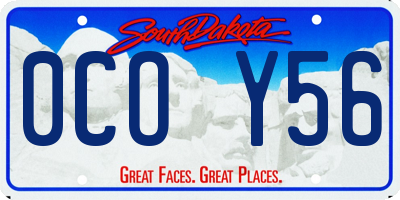 SD license plate 0COY56