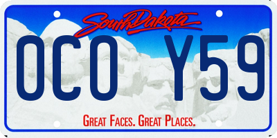 SD license plate 0COY59