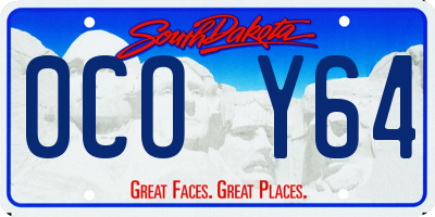 SD license plate 0COY64