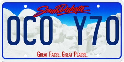 SD license plate 0COY70