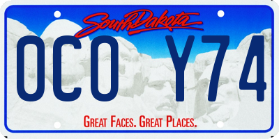 SD license plate 0COY74