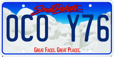SD license plate 0COY76