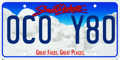 SD license plate 0COY80