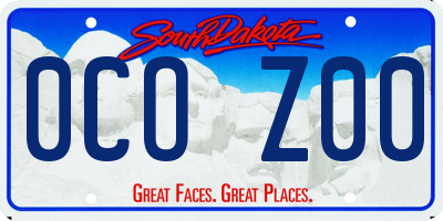 SD license plate 0COZ00