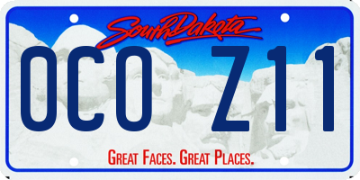 SD license plate 0COZ11