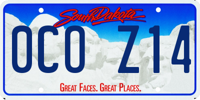 SD license plate 0COZ14