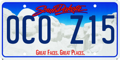 SD license plate 0COZ15