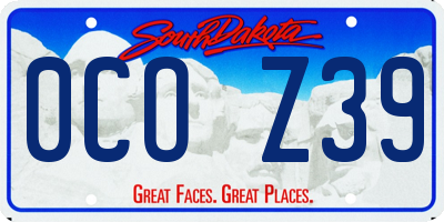 SD license plate 0COZ39