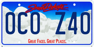 SD license plate 0COZ40