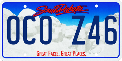 SD license plate 0COZ46