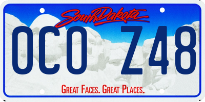 SD license plate 0COZ48