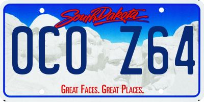 SD license plate 0COZ64