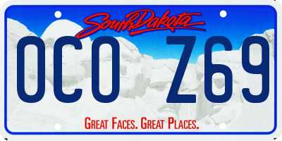 SD license plate 0COZ69