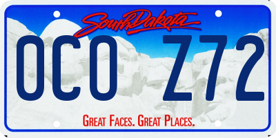 SD license plate 0COZ72